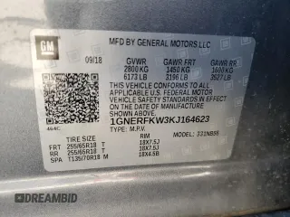 2019 Chevrolet Traverse LS with VIN 1GNERFKW3KJ164623, listed as a Copart auction lot 49383455 with 134,643 mi miles and Salvage Title. Bid and sale history available at carsss.com. Image 13.