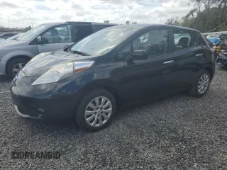 2015 Nissan LEAF S z VIN 1N4AZ0CPXFC315808, wystawiony jako Copart lot #57759395 z przebiegiem 56 918 mil mil oraz Tytuł czysty. Historia ofert i sprzedaży dostępna na DreamBid. Obrazek 1.