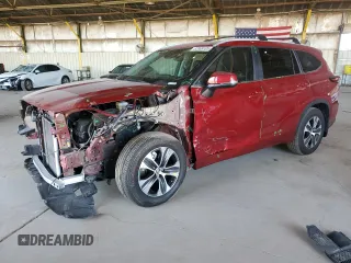 2024 Toyota Highlander LE with VIN 5TDKDRAH9RS549048, listed as a Copart auction lot 62069185 with 56,080 mi miles and Salvage title. Bid and sale history available at DreamBid. Image 1.