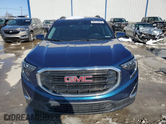 2020 GMC Terrain SLE with VIN 3GKALTEV4LL344105, listed as a Copart auction lot 87712415 with 73,079 mi miles and Salvage Title. Bid and sale history available at DreamBid. Image 5.