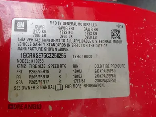 2012 Chevrolet Silverado 1500 LT with VIN 1GCRKSE75CZ250255, listed as a IAAI auction lot 41888459 with 298,362 mi miles. Bid and sale history available at carsss.com. Image 9.