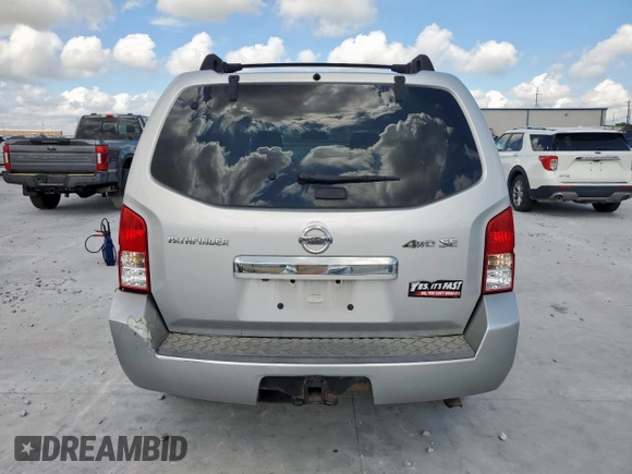 2008 Nissan Pathfinder SE with VIN 5N1AR18B88C646186, listed as a Copart auction lot 62095125 with 241,934 mi miles and Salvage title. Bid and sale history available at DreamBid. Image 6.