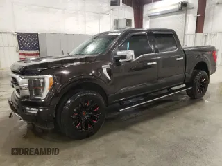 2021 Ford F-150 XL with VIN 1FTFW1E8XMFA60626, listed as a Copart auction lot 59410735 with 95,684 mi miles and Salvage title. Bid and sale history available at DreamBid. Image 1.