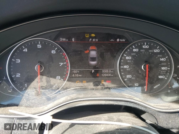 2012 Audi A6 3.0T Premium Plus with VIN WAUBGAFC3CN007279, listed as a Copart auction lot 50125415 with 126,408 mi miles and Salvage Title. Bid and sale history available at carsss.com. Image 9.