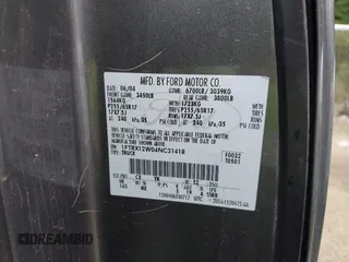 2004 Ford F-150 STX with VIN 1FTRX12W04NC31418, listed as a IAAI auction lot 42182162 with 355,095 mi miles and . Bid and sale history available at carsss.com. Image 9.