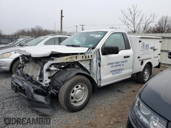 2023 Ford F-150 XL with VIN 1FTMF1C54PKF88206, listed as a Copart auction lot 88849615 with 7,129 mi miles and Salvage Title. Bid and sale history available at carsss.com. Image 1.