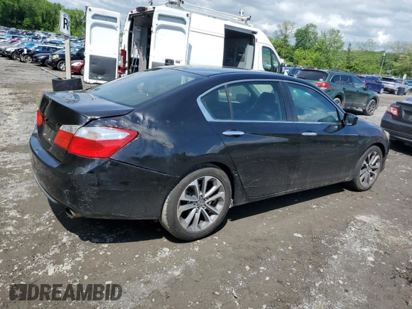 2014 Honda Accord Sport with VIN 1HGCR2F51EA019371, listed as a Copart auction lot 57385995 with 217,232 mi miles and Clean Title. Bid and sale history available at DreamBid. Image 3.