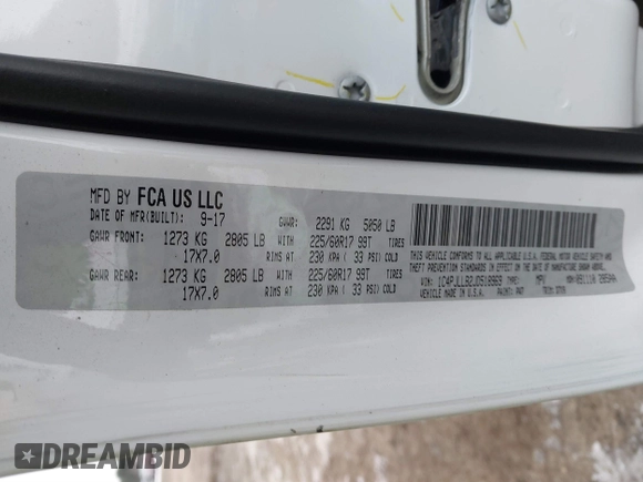 2018 Jeep Cherokee Latitude Plus with VIN 1C4PJLLB2JD518969, listed as a IAAI auction lot 41441927 with 133,451 mi miles and . Bid and sale history available at DreamBid. Image 9.