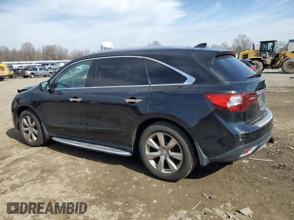 2015 Acura MDX Advance/Entertainment Pkg with VIN 5FRYD4H88FB026699, listed as a Copart auction lot 46466375 with 93,356 mi miles and Salvage Title. Bid and sale history available at carsss.com. Image 2.