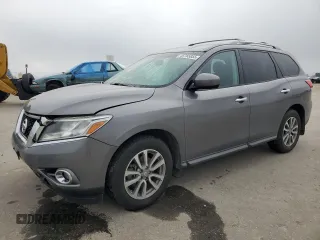 2016 Nissan Pathfinder SV with VIN 5N1AR2MN8GC663767, listed as a Copart auction lot 45765855 with 57,078 mi miles and Salvage Title. Bid and sale history available at carsss.com. Image 1.