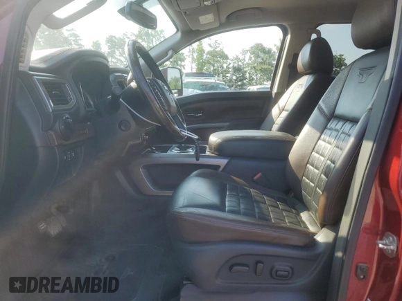 2016 Nissan Titan Platinum Reserve with VIN 1N6BA1F48GN507244, listed as a Copart auction lot 63213795 with 115,124 mi miles and Salvage title. Bid and sale history available at DreamBid. Image 7.