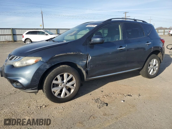 2013 Nissan Murano SV with VIN JN8AZ1MW3DW323514, listed as a Copart auction lot 48353255 with 125,284 mi miles and Salvage Title. Bid and sale history available at carsss.com. Image 1.