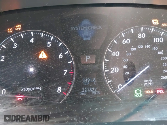 2007 Lexus LS 460 with VIN JTHBL46F975000819, listed as a IAAI auction lot 42547913 with 221,827 mi miles and . Bid and sale history available at DreamBid. Image 7.