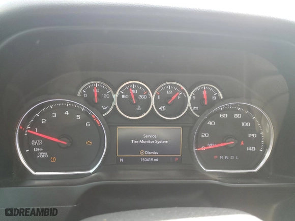 2019 Chevrolet Silverado 1500 LT with VIN 3GCPWCED3KG160866, listed as a Copart auction lot 50388355 with 150,419 mi miles and Salvage Title. Bid and sale history available at carsss.com. Image 9.
