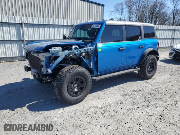 2023 Ford Bronco with VIN 1FMEE5DP7PLB92288, listed as a Copart auction lot 49272285 with 8,591 mi miles and Salvage Title. Bid and sale history available at DreamBid. Image 1.