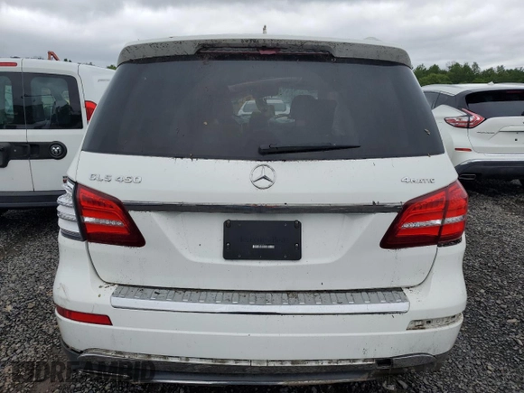 2017 Mercedes-Benz GLS 450 with VIN 4JGDF6EE1HA888427, listed as a Copart auction lot 58156635 with Not provided miles and Salvage title. Bid and sale history available at DreamBid. Image 6.