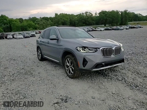 2023 BMW X3 xDrive30i with VIN 5UX53DP04P9S68659, listed as a Copart auction lot 54368385 with 26,650 mi miles and Salvage Title. Bid and sale history available at DreamBid. Image 14.