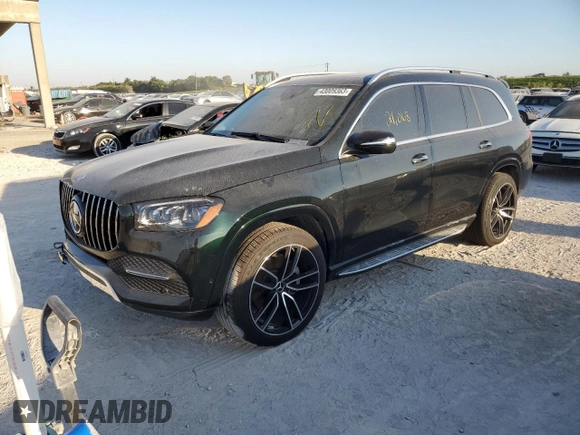 2021 Mercedes-Benz GLS 450 with VIN 4JGFF5KE4MA527565, listed as a Copart auction lot 43009363 with 21,068 mi miles and . Bid and sale history available at DreamBid. Image 1.