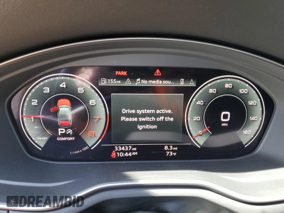 2023 Audi A4 S line Premium Plus with VIN WAUEAAF47PA005572, listed as a Copart auction lot 55026685 with 33,437 mi miles and Salvage Title. Bid and sale history available at DreamBid. Image 9.