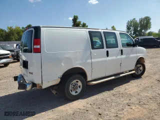 2022 GMC Savana Cargo Van with VIN 1GTW7AFP0N1234382, listed as a Copart auction lot 65016334 with 0 mi miles and Clean Title. Bid and sale history available at carsss.com. Image 3.