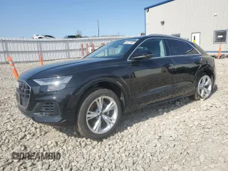 2023 Audi Q8 Premium Plus z VIN WA1BVBF1XPD032408, wystawiony jako Copart lot #55977695 z przebiegiem 19 596 mil mil oraz Szkoda całkowita • Salvage title. Historia ofert i sprzedaży dostępna na DreamBid. Obrazek 1.