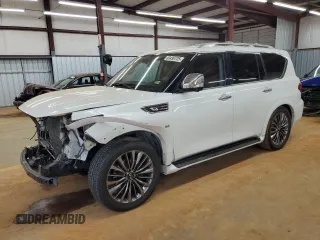 2019 Infiniti QX80 Luxe with VIN JN8AZ2NC0K9460111, listed as a Copart auction lot 53490725 with 148,061 mi miles and Salvage Title. Bid and sale history available at DreamBid. Image 1.