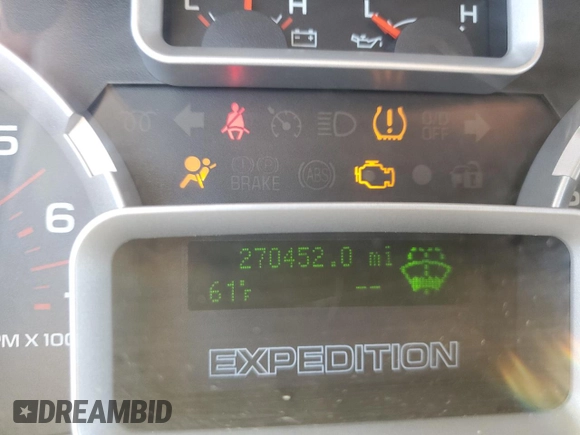 2007 Ford Expedition XLT with VIN 1FMFU15597LA48867, listed as a Copart auction lot 47852845 with 270,452 mi miles and Salvage title. Bid and sale history available at DreamBid. Image 9.