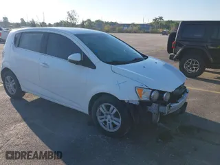 2014 Chevrolet Sonic LT with VIN 1G1JC6SH8E4130375, listed as a IAAI auction lot 41672713 with 167,012 mi miles. Bid and sale history available at carsss.com. Image 1.