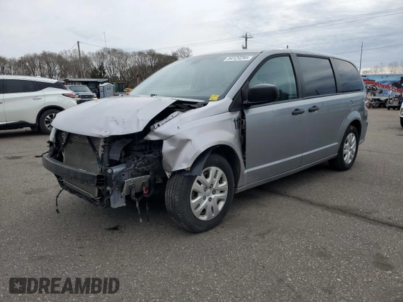 2019 Dodge Grand Caravan SE with VIN 2C4RDGBGXKR642247, listed as a Copart auction lot 54124295 with 153,163 mi miles and Salvage Title. Bid and sale history available at DreamBid. Image 1.