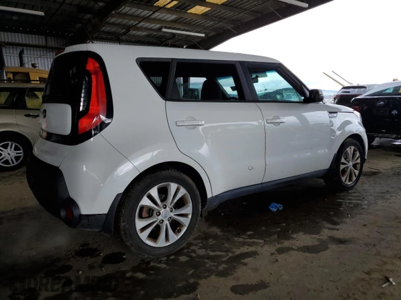 2014 Kia Soul + with VIN KNDJP3A52E7062879, listed as a Copart auction lot 48993625 with 57,892 mi miles and Salvage Title. Bid and sale history available at carsss.com. Image 3.