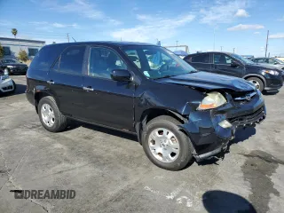 2002 Acura MDX with VIN 2HNYD18222H542910, listed as a Copart auction lot 48674384 with 218,282 mi miles and Salvage Title. Bid and sale history available at carsss.com. Image 4.