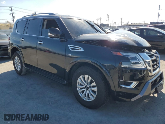 2021 Nissan Armada SV z VIN JN8AY2AD5M9661829, wystawiony jako Copart lot #44217485 z przebiegiem 91 246 mil mil oraz Czysty tytuł • Clean title. Historia ofert i sprzedaży dostępna na DreamBid. Obrazek 4.