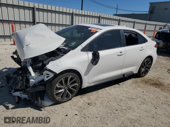 2020 Toyota Corolla XSE with VIN 5YFT4RCE4LP038600, listed as a Copart auction lot 49661495 with 0 mi miles and Salvage Title. Bid and sale history available at carsss.com. Image 1.