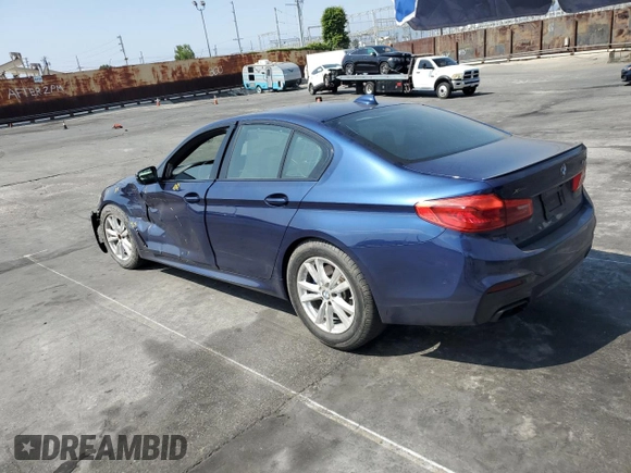 2019 BMW 5 Series M550i xDrive with VIN WBAJB9C51KB464722, listed as a Copart auction lot 53575135 with 70,187 mi miles and Salvage title. Bid and sale history available at DreamBid. Image 2.
