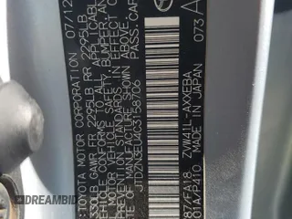 2012 Toyota Prius Two z VIN JTDZN3EU4C3158706, wystawiony jako Copart lot #56921965 z przebiegiem 190 002 mil mil oraz Szkoda całkowita • Salvage title. Historia ofert i sprzedaży dostępna na DreamBid. Obrazek 12.