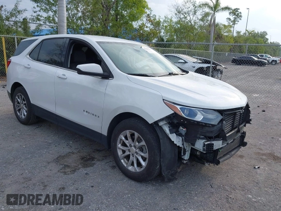 2020 Chevrolet Equinox LT with VIN 3GNAXKEV8LS709926, listed as a IAAI auction lot 41864820 with 59,093 mi miles and . Bid and sale history available at carsss.com. Image 1.