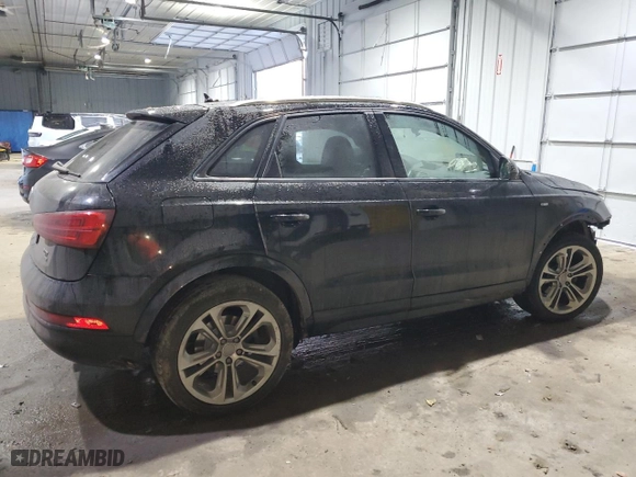 2018 Audi Q3 Premium with VIN WA1ECCFS7JR015688, listed as a Copart auction lot 87148354 with 89995 miles and Salvage Title. Bid and sale history available at carsss.com. Image 3.