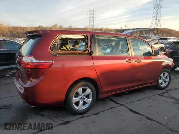 2018 Toyota Sienna L with VIN 5TDZZ3DC3JS918505, listed as a Copart auction lot 81588254 with 119,091 mi miles and Salvage Title. Bid and sale history available at DreamBid. Image 3.