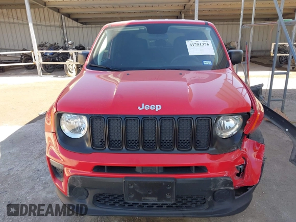 2020 Jeep Renegade Sport with VIN ZACNJBAB3LPM09233, listed as a IAAI auction lot 41751376 with 71,900 mi miles and . Bid and sale history available at DreamBid. Image 12.