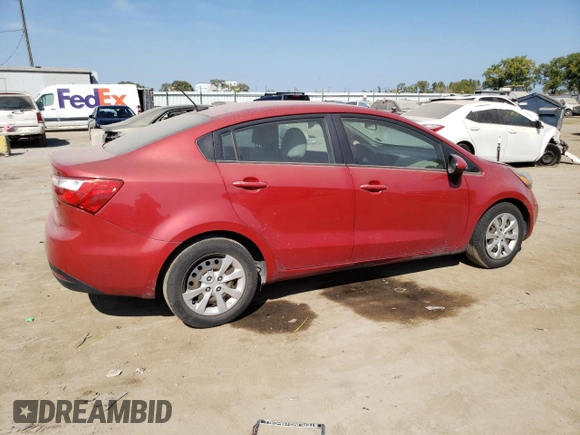 2014 Kia Rio LX with VIN KNADM4A35E6414155, listed as a Copart auction lot 49511115 with Not Provided miles and Non Repairable. Bid and sale history available at DreamBid. Image 3.