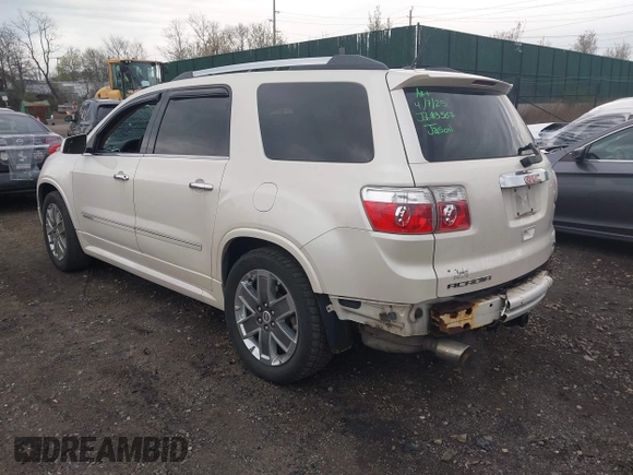 2012 GMC Acadia Denali with VIN 1GKKVTED0CJ308196, listed as a IAAI auction lot 42027791 with 150,740 mi miles and . Bid and sale history available at carsss.com. Image 3.