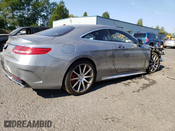 2015 Mercedes-Benz S-Class S 63 AMG with VIN WDDXJ7JB1FA007228, listed as a Copart auction lot 63763424 with 48,068 mi miles and Salvage Title. Bid and sale history available at carsss.com. Image 3.