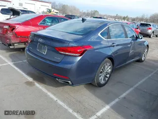 2015 Hyundai Genesis 3.8L with VIN KMHGN4JE6FU037519, listed as a IAAI auction lot 41743242 with 196,098 mi miles. Bid and sale history available at carsss.com. Image 4.
