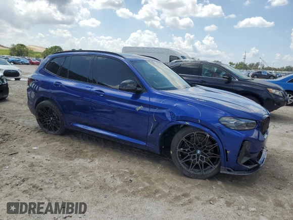 2024 BMW X3 M with VIN 5YM13EC04R9U76210, listed as a Copart auction lot 53906035 with Not Provided miles and Salvage Title. Bid and sale history available at carsss.com. Image 4.