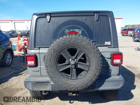 2021 Jeep Wrangler Unlimited Willys with VIN 1C4HJXDM6MW587152, listed as a IAAI auction lot 41687729 with 59,730 mi miles and . Bid and sale history available at DreamBid. Image 16.