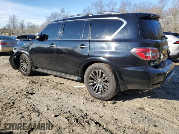 2019 Nissan Armada Platinum with VIN JN8AY2NE4K9757242, listed as a Copart auction lot 36792524 with 78,668 mi miles. Bid and sale history available at carsss.com. Image 2.
