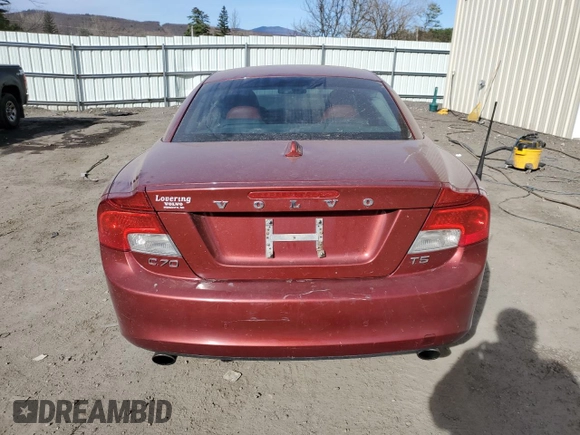 2012 Volvo C70 T5 with VIN YV1672MC9CJ126288, listed as a Copart auction lot 51317364 with 95,626 mi miles and Clean Title. Bid and sale history available at carsss.com. Image 6.