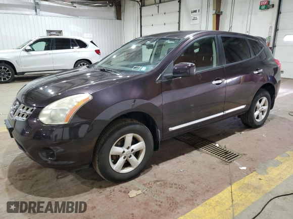2013 Nissan Rogue S with VIN JN8AS5MV2DW136848, listed as a Copart auction lot 41373015 with 72,813 mi miles and Salvage Title. Bid and sale history available at DreamBid. Image 1.