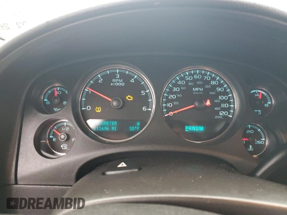 2013 Chevrolet Tahoe LTZ with VIN 1GNSCCE02DR340527, listed as a Copart auction lot 43183805 with 111,696 mi miles and Salvage title. Bid and sale history available at DreamBid. Image 9.