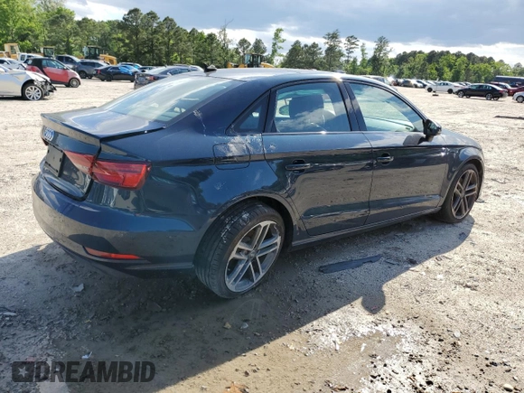 2019 Audi A3 Sedan Premium with VIN WAUAUGFF1KA102138, listed as a Copart auction lot 49698663 with 56,718 mi miles. Bid and sale history available at carsss.com. Image 3.